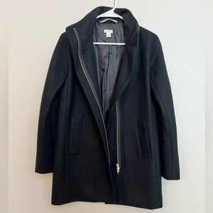 J. Crew Black Wool Pea Coat Womens Size 0